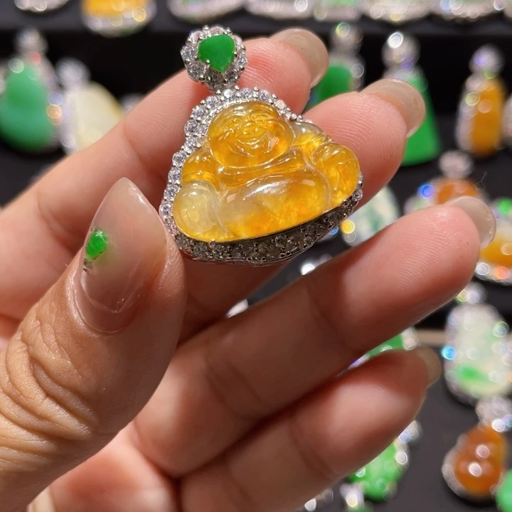 翡翠银S925镶嵌颈饰