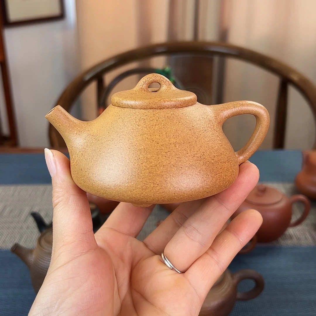 紫砂茶壶精品 子冶石瓢黄段泥  160cc