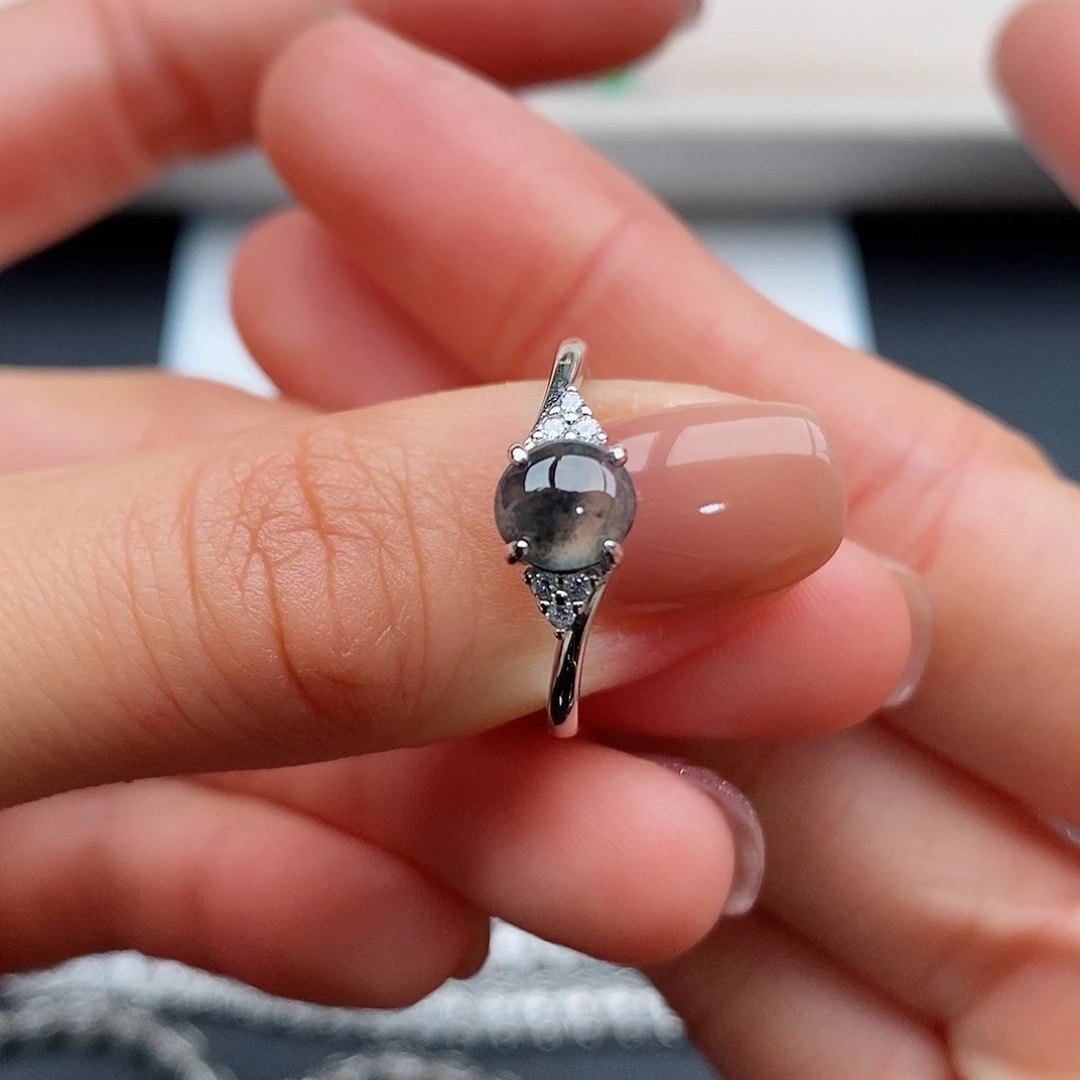 翡翠银S925镶嵌戒指哈哈哈哈哈