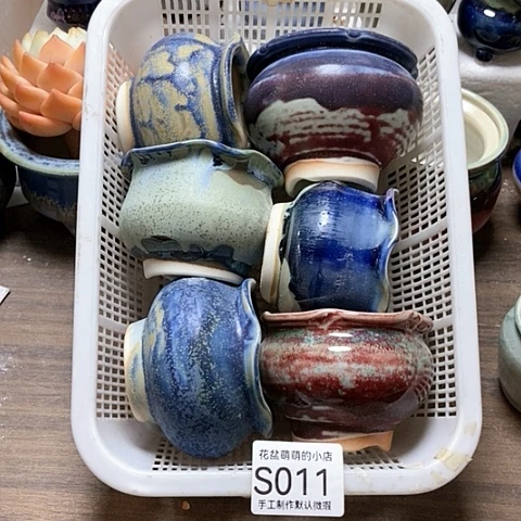 紫砂花盆011微瑕品口径5.5到6.5左右