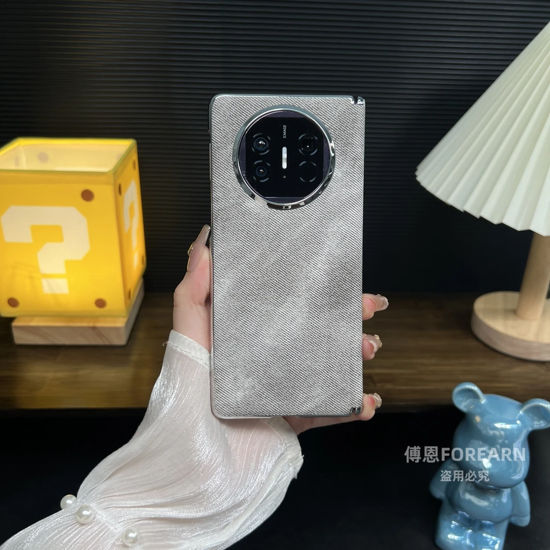 适用于华为MateX5手机壳matex6折叠屏x3保护套x5牛仔布中轴x6超薄