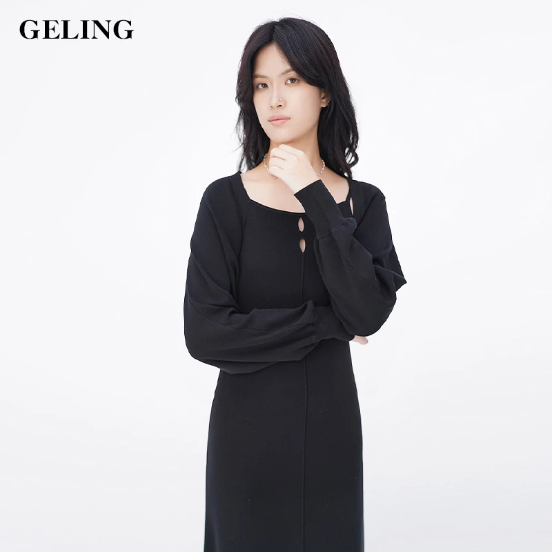 GELING/歌&玲修身外套气质时尚简约休闲百搭针织小外套G511W07