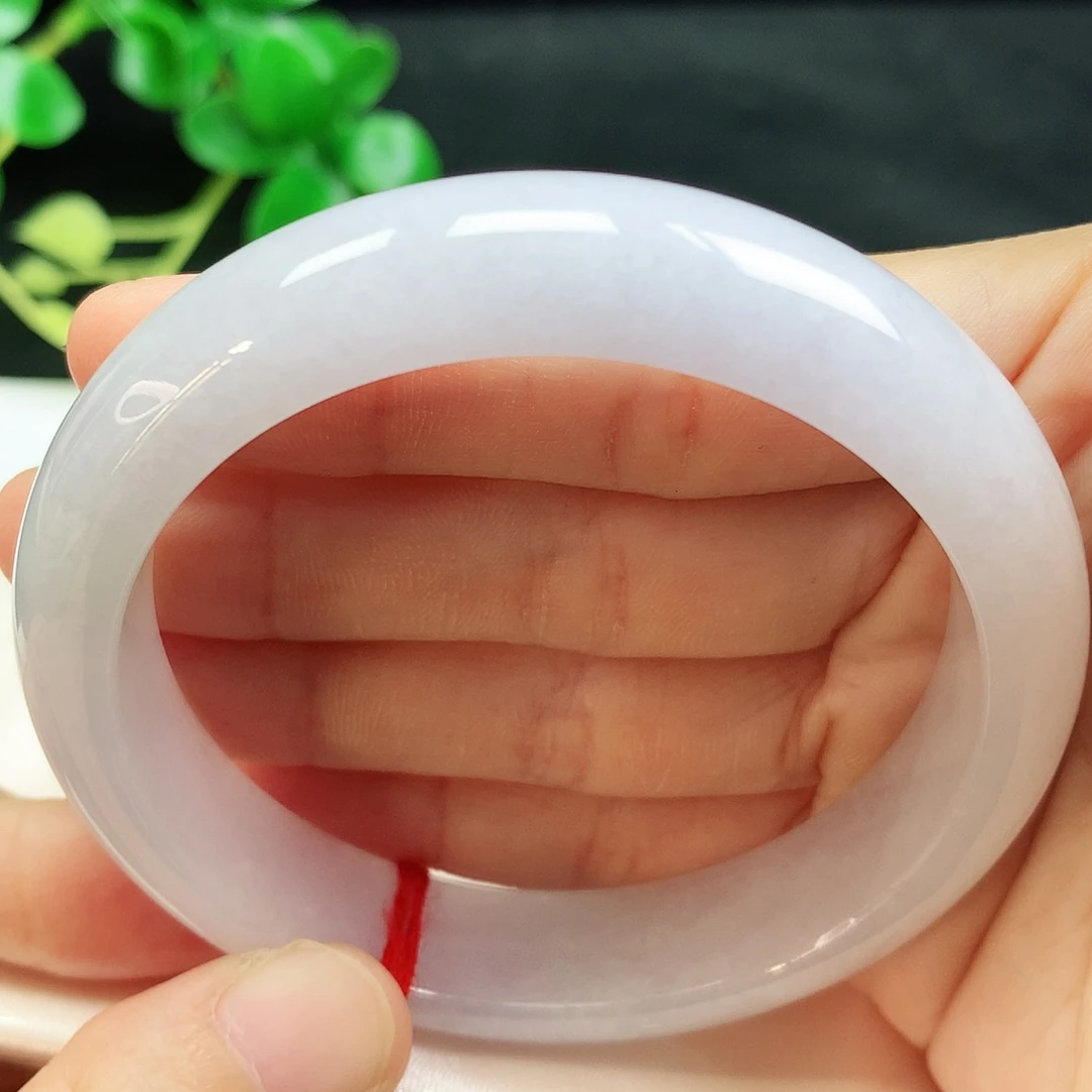 未镶嵌手镯翡翠58.7圈口粉紫621