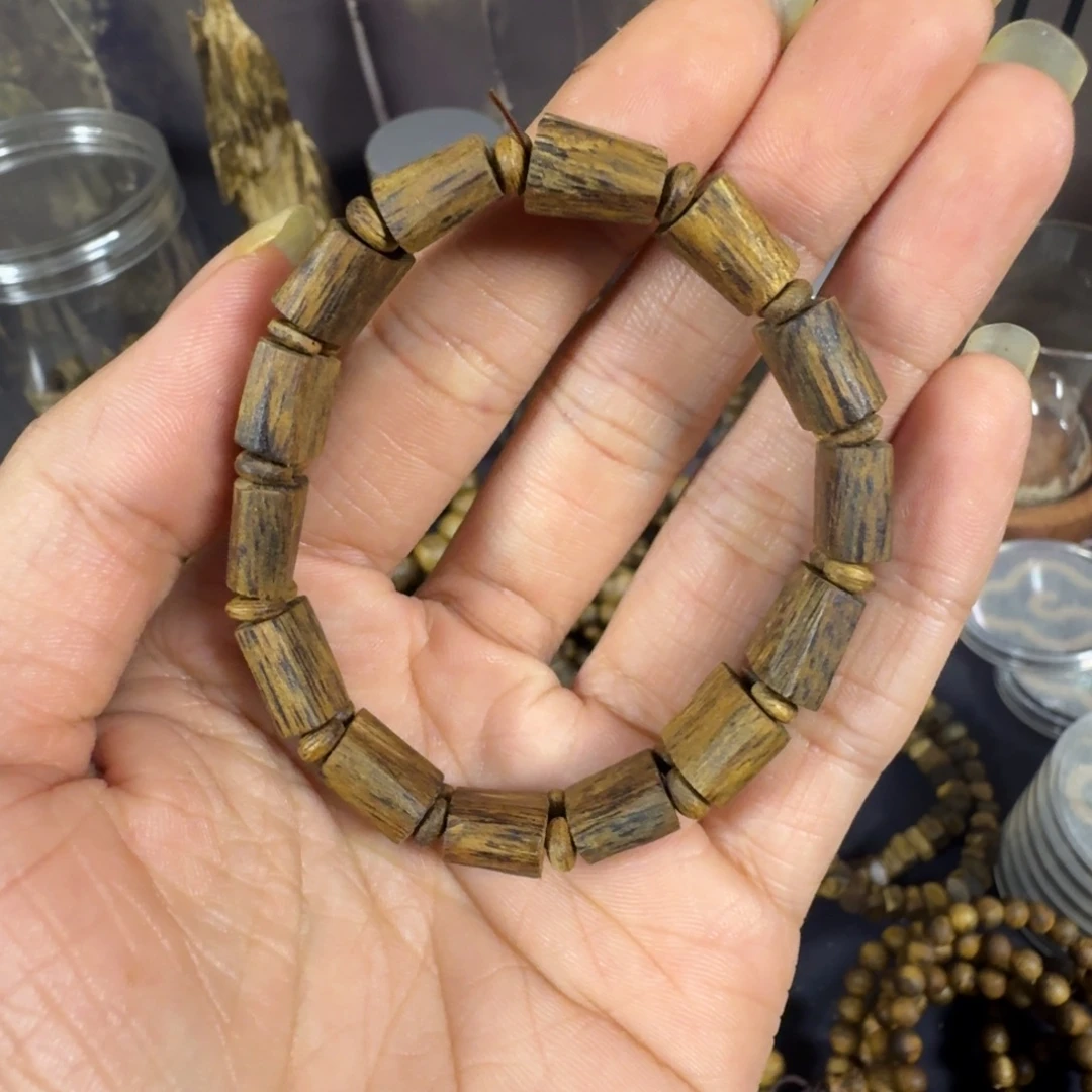 沉香沉香碎屑随形奇楠沉香手链