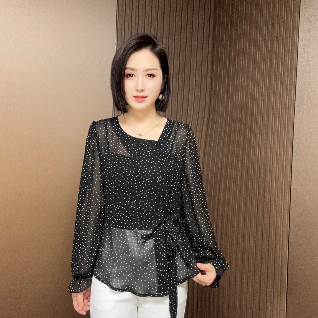 欧货时尚气质轻奢波点防嗮衫Y1310