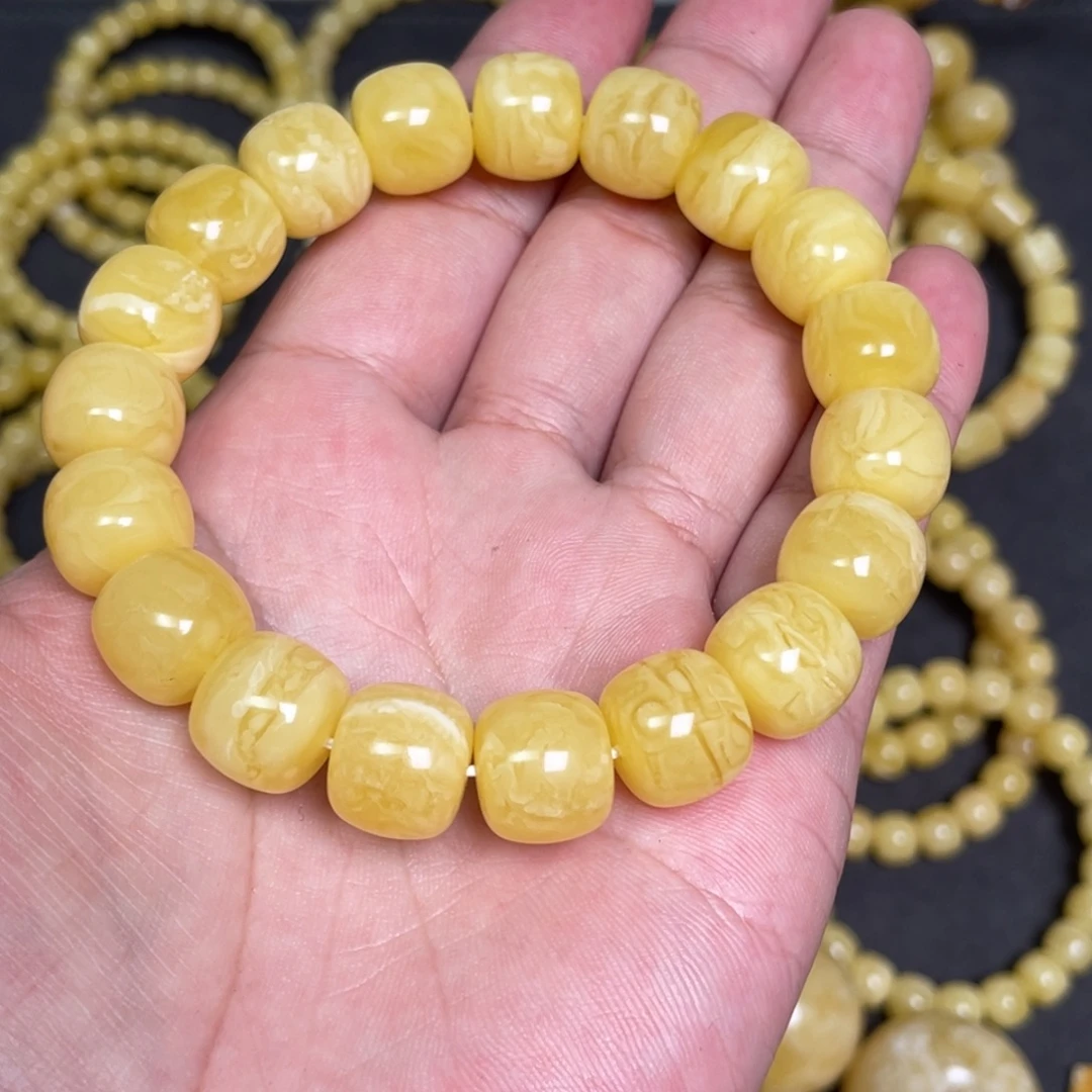 蜜蜡未镶嵌裸石蜜蜡手串13.4mm