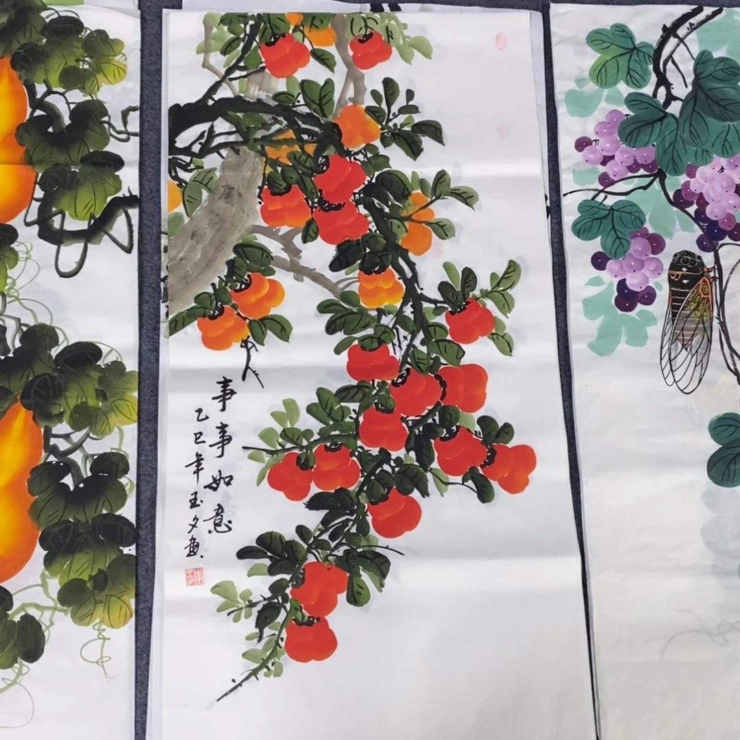 国画尺寸100✖️50三尺精品手绘画