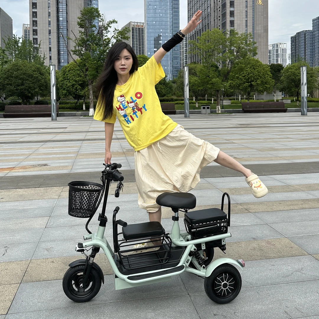 小飞虎小型可折叠电动三轮车适合亲子家用接送孩子老人日常出行