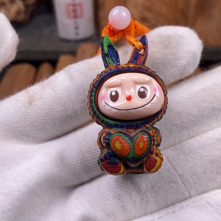 银S925彩虹木挂件