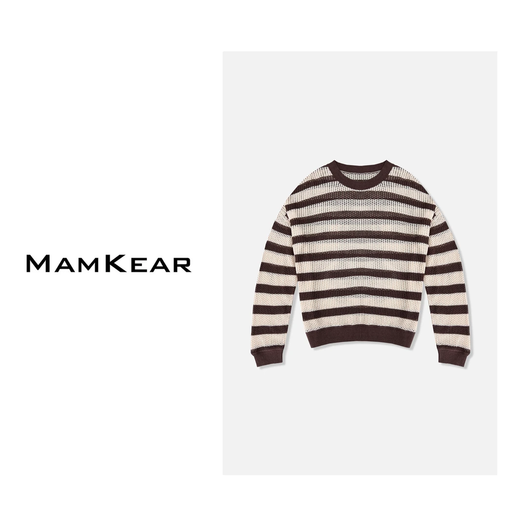 【可可专属】女装条纹针织圆领套头衫255776