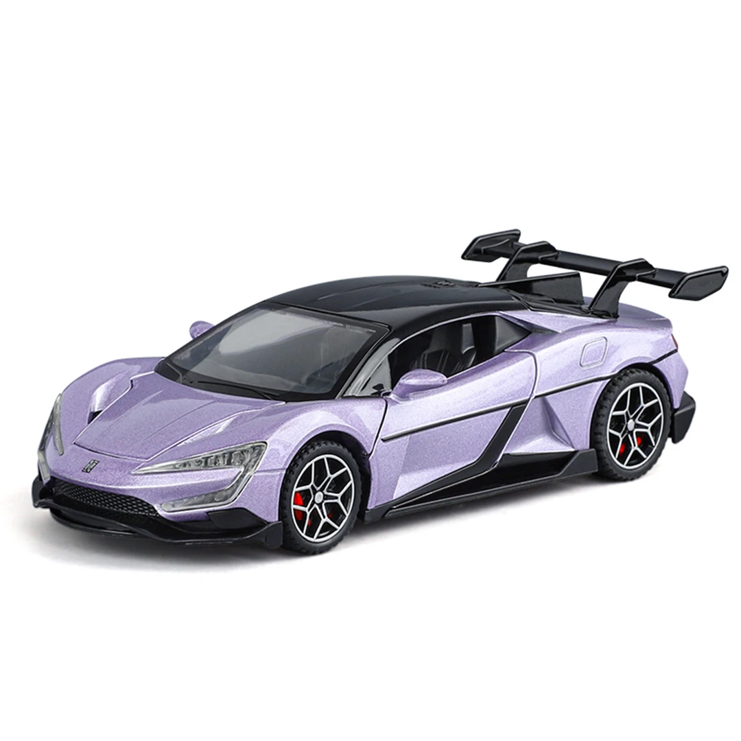 1:32仰望U9合金跑车模型可开蝴蝶门灯光摆件男孩礼物金属模型