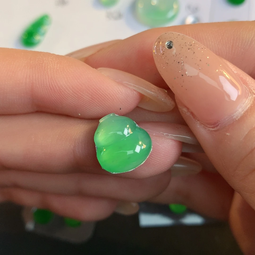 翡翠散珠翡翠翡翠12-11.5-3.5