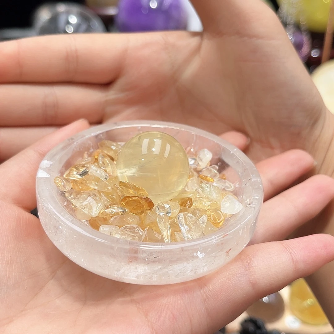 清***竹未镶嵌珠宝半成品水晶微瑕