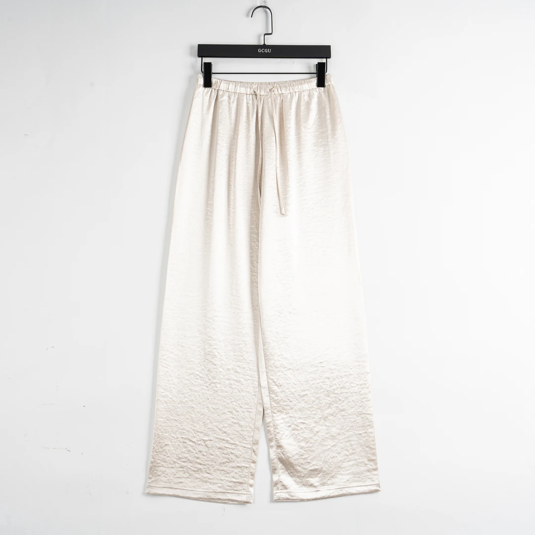 贝壳白设计感小众气质裤子-21306