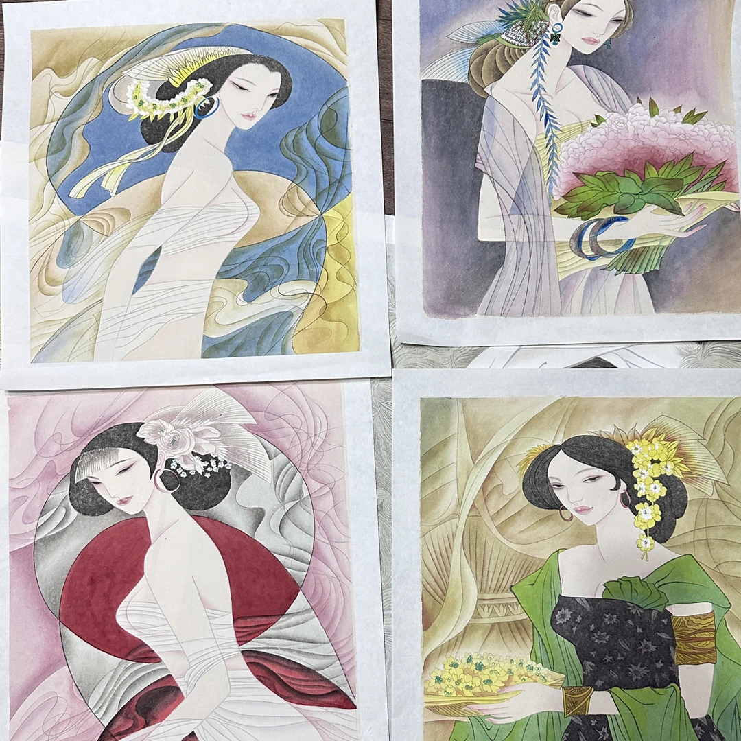 装饰画组图四幅~44×41㎝无框（镜框图片为效果图非实物）