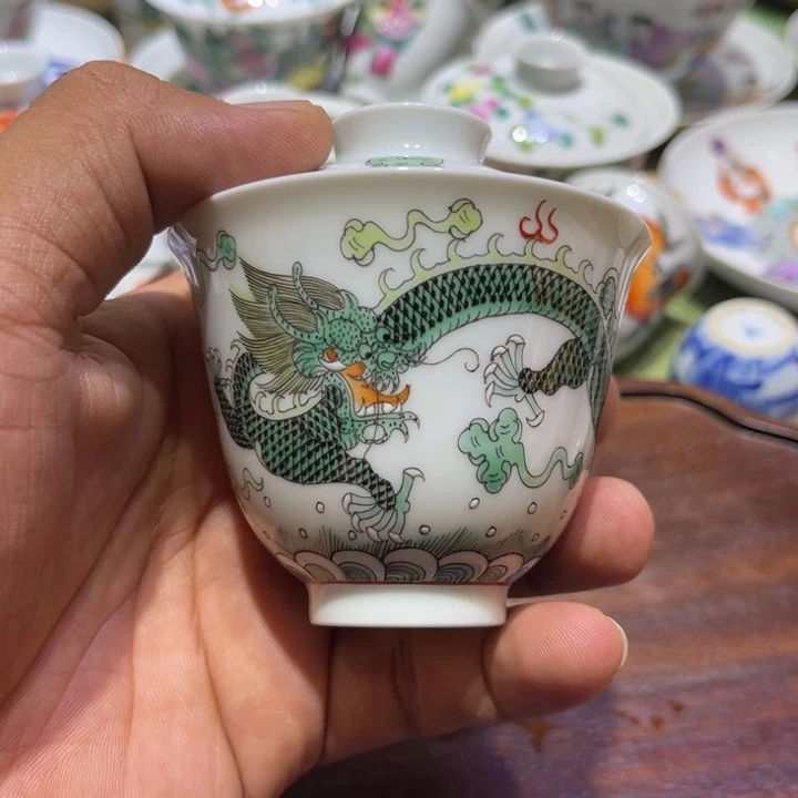 纯手绘精品盖碗杯
