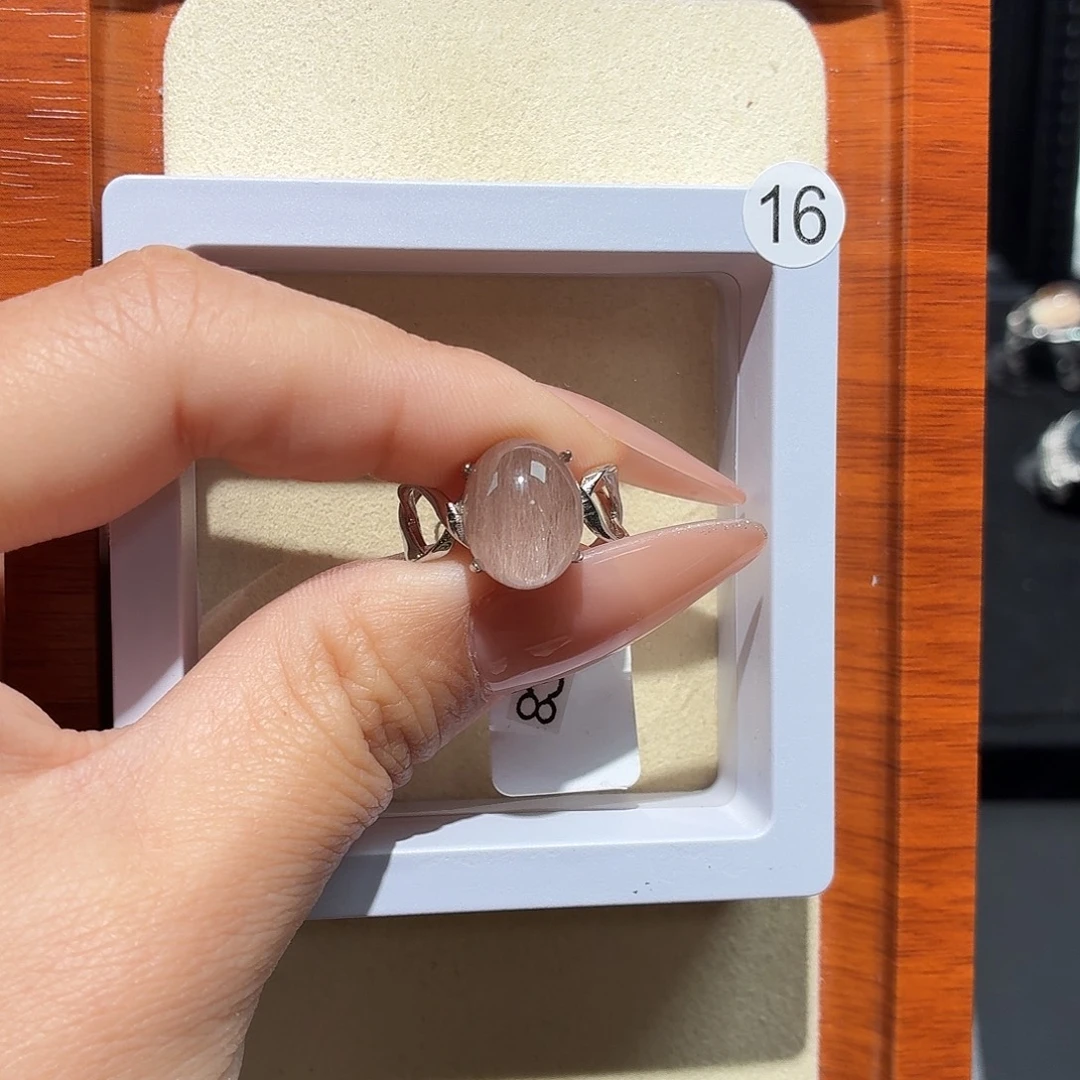 花***年银S925镶嵌戒指水晶