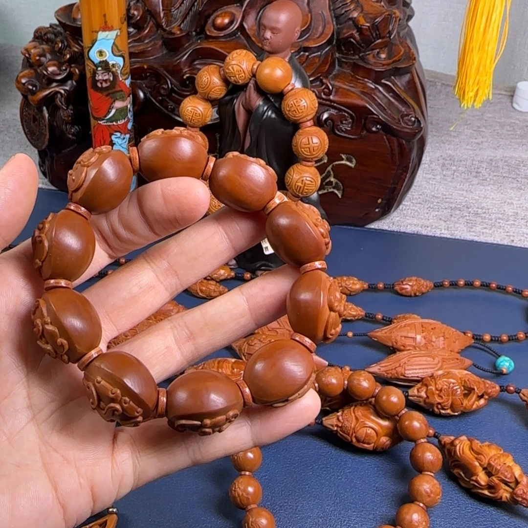 橄榄核手串/手链青铜兽面