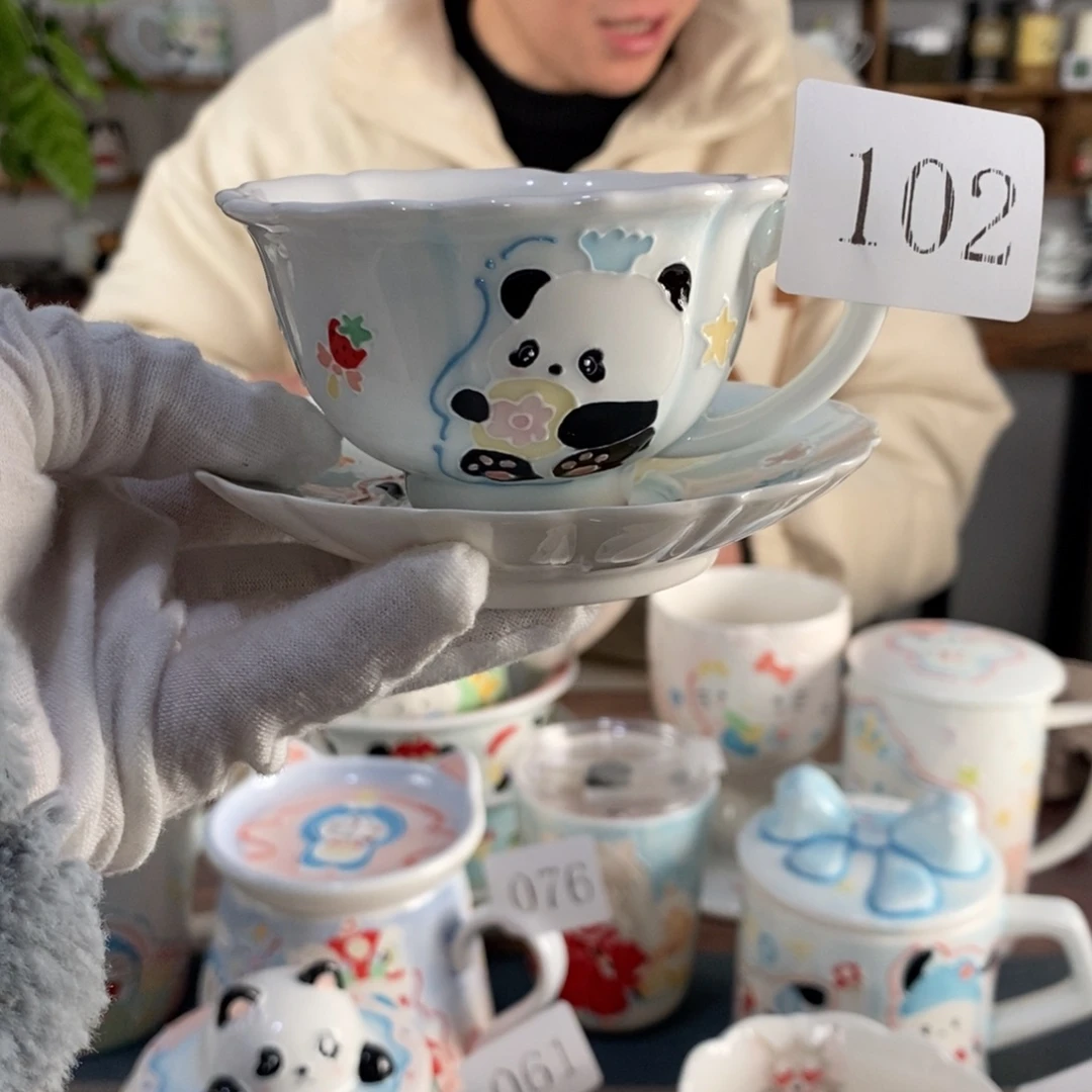 瓷片景德镇釉下彩手绘