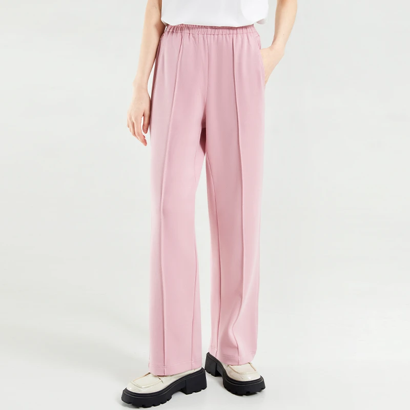 阔腿裤休闲裤纯色垂感拖地宽松直筒运动卫裤子163R5217