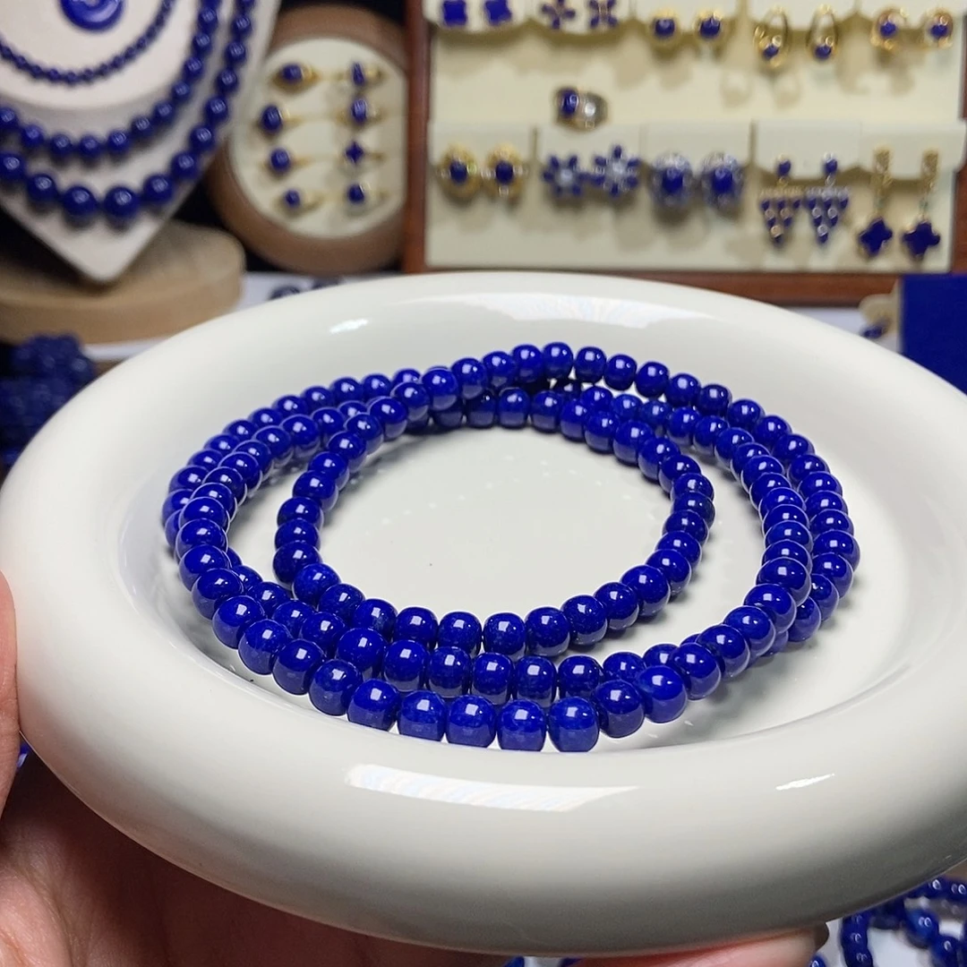 青金石未镶嵌精品老型6mm+108