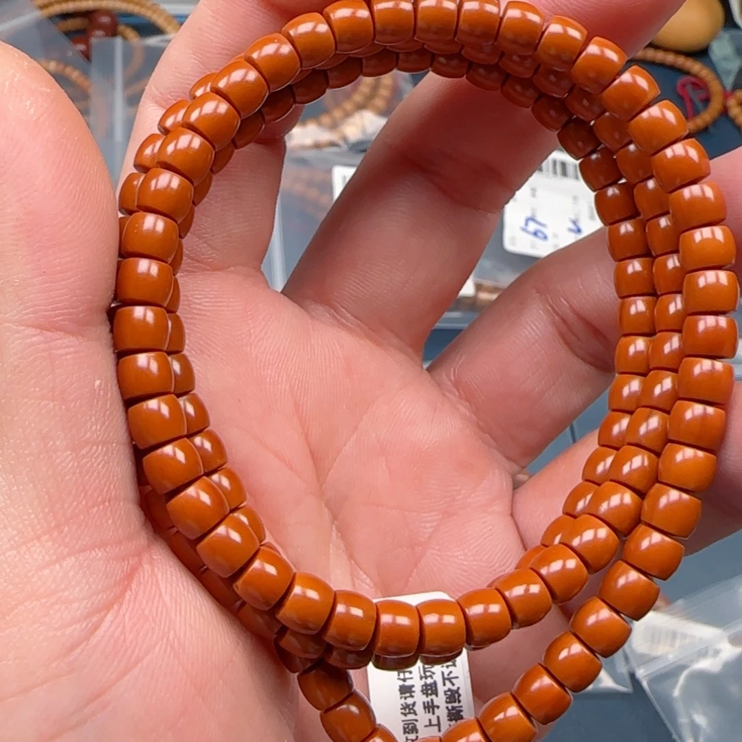 手串橄榄核老挝SS级核尖直切尺寸6×130颗