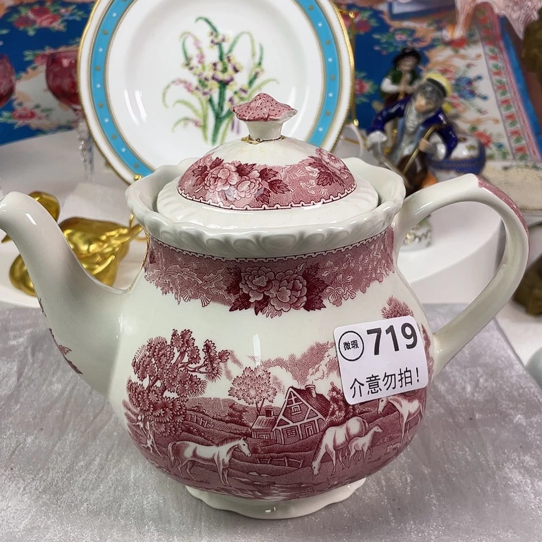 瓷片欧瓷咖啡杯水晶杯摆件