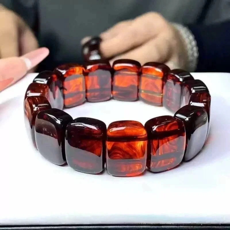 血药珀血丝手牌男女同款手串