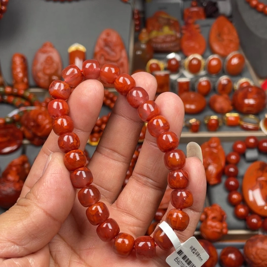 【闪购商品】南红玛瑙珠宝奇石未镶嵌单圈9