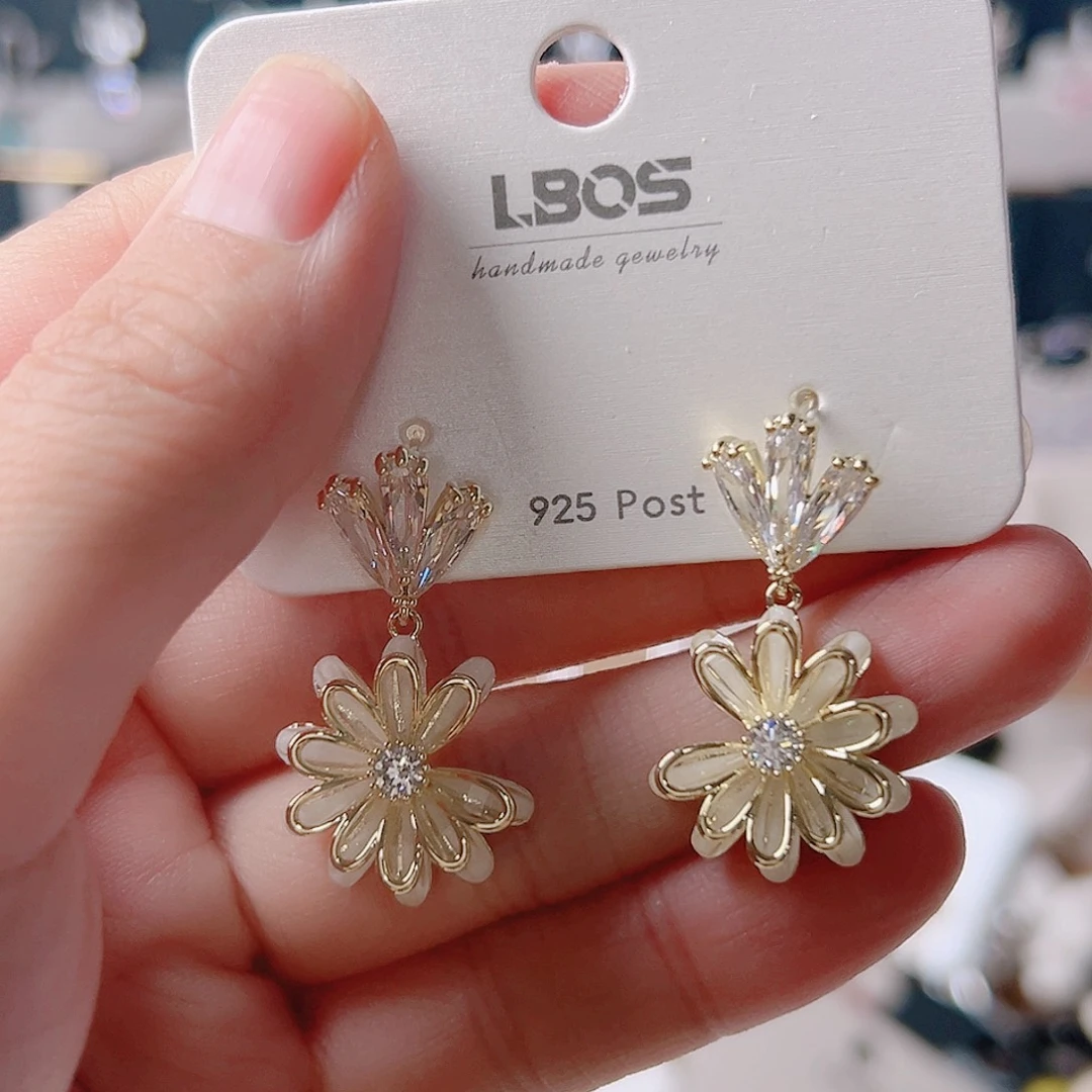 琉璃纯铜合金耳环的