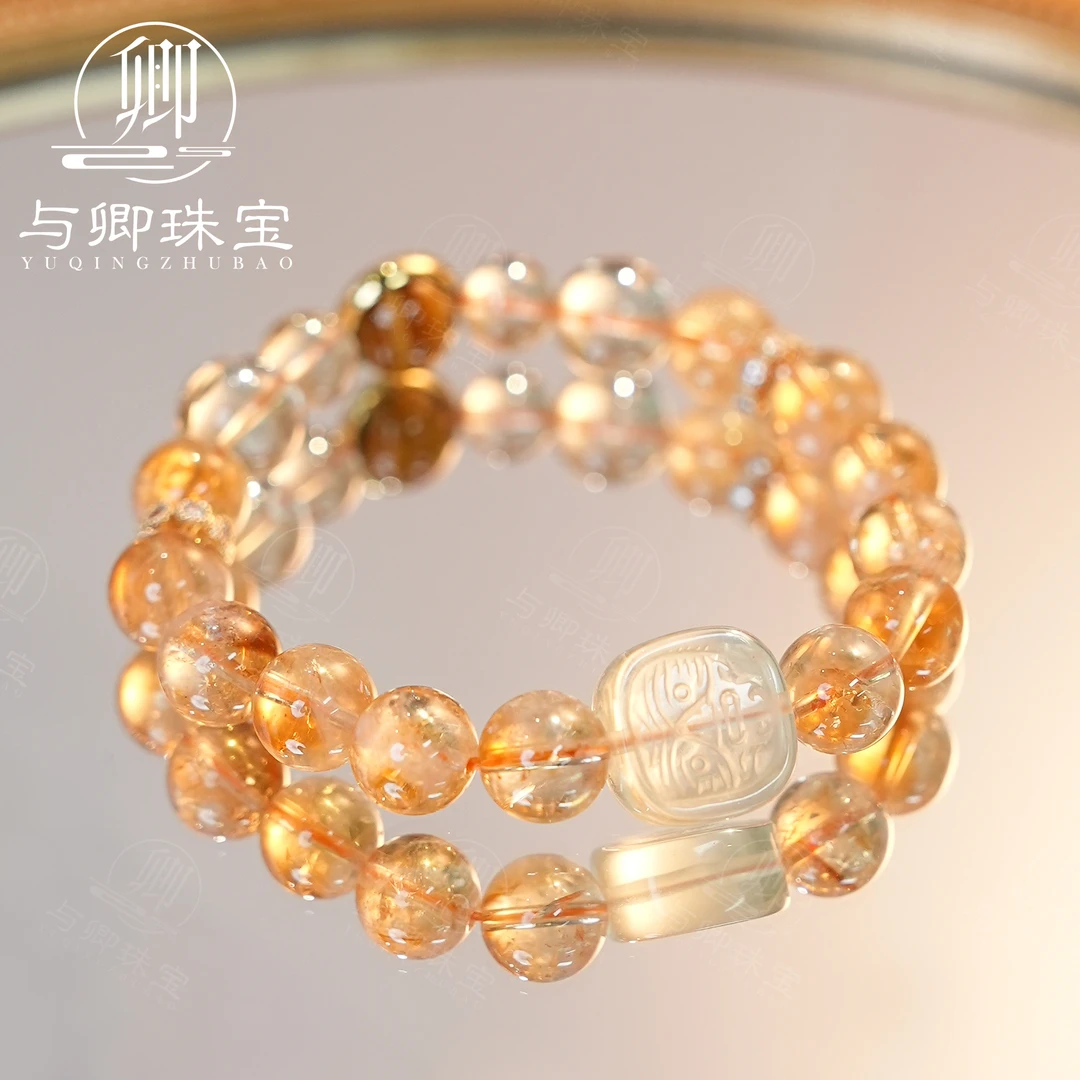 【富九州】与卿珠宝 黄塔晶➕黄水晶➕虎眼石➕扎吉拉姆财富款水晶手串