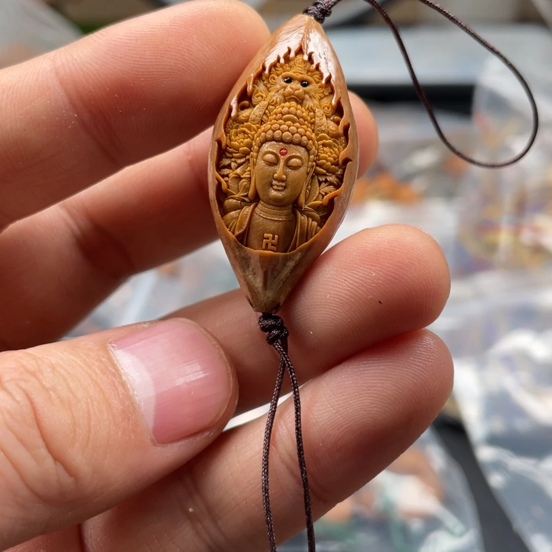 橄榄核吊坠橄榄球