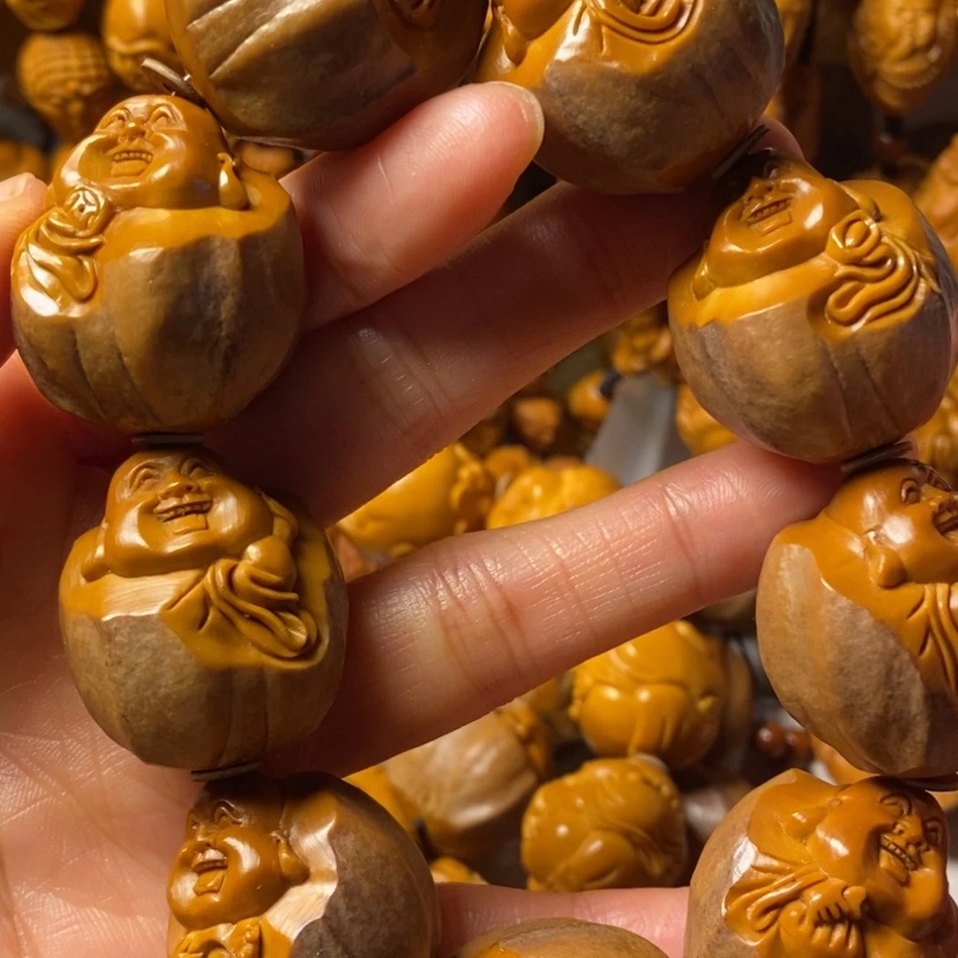 用***8橄榄核手串/手链精品包衣大弥勒