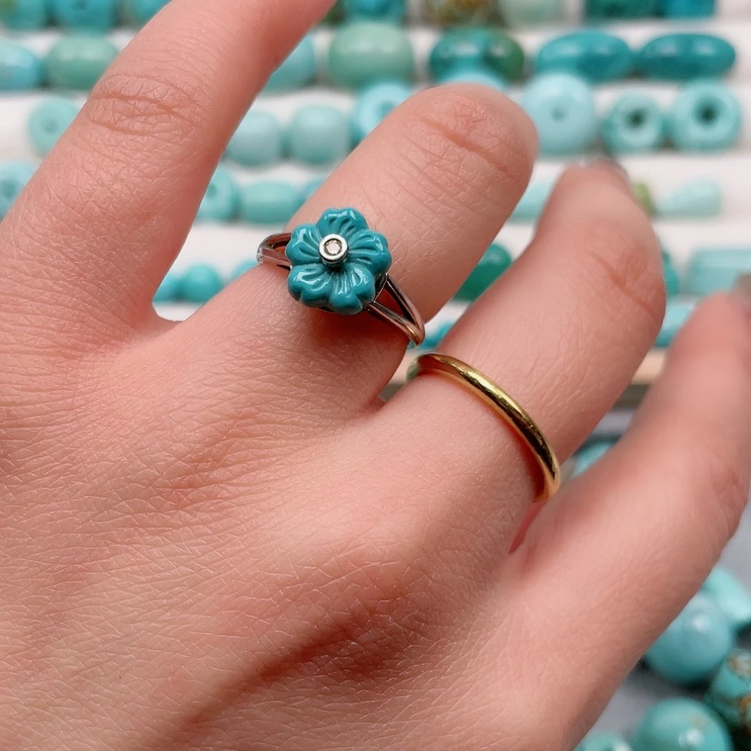 绿松石配饰银S925镶嵌