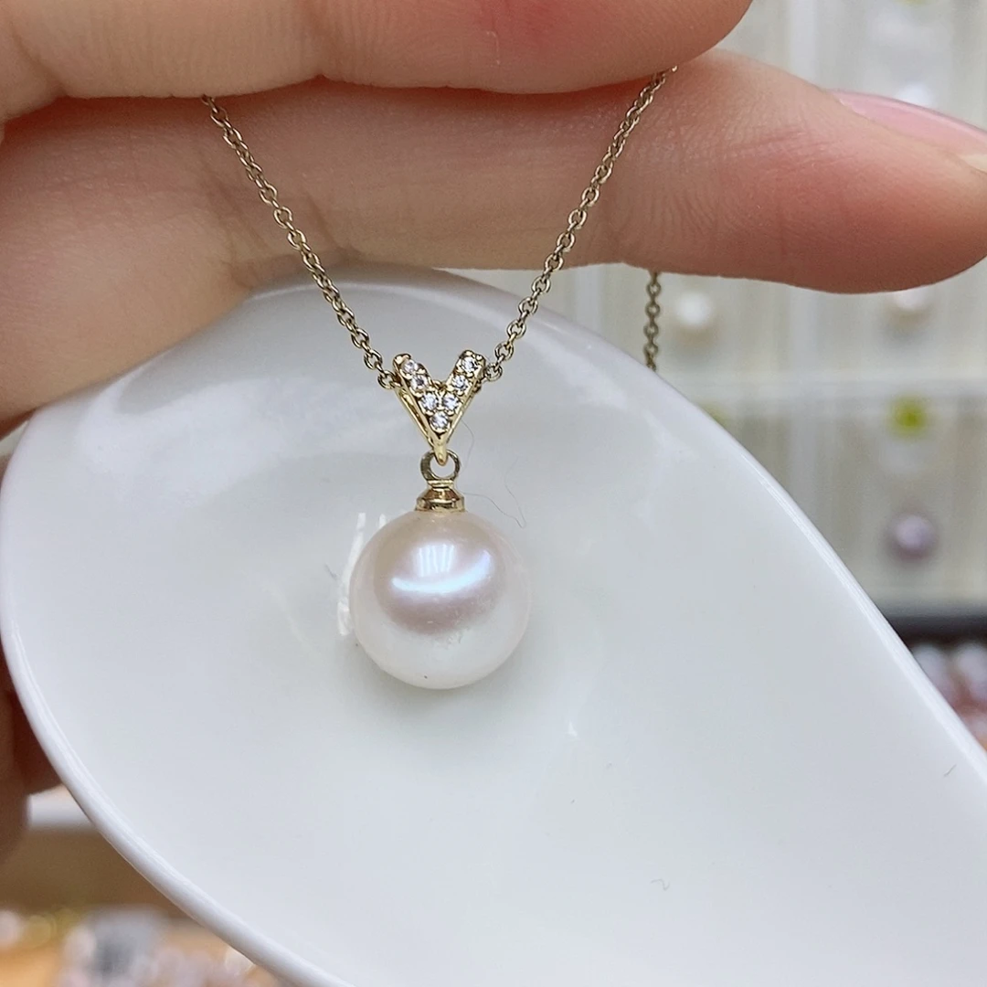 颈饰合金淡水珍珠