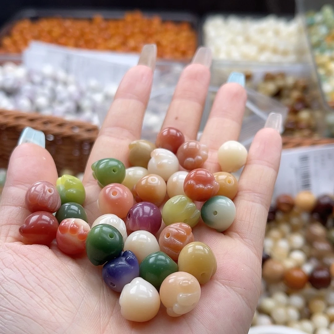 白玉菩提吊坠z微瑕12mm/20+25颗