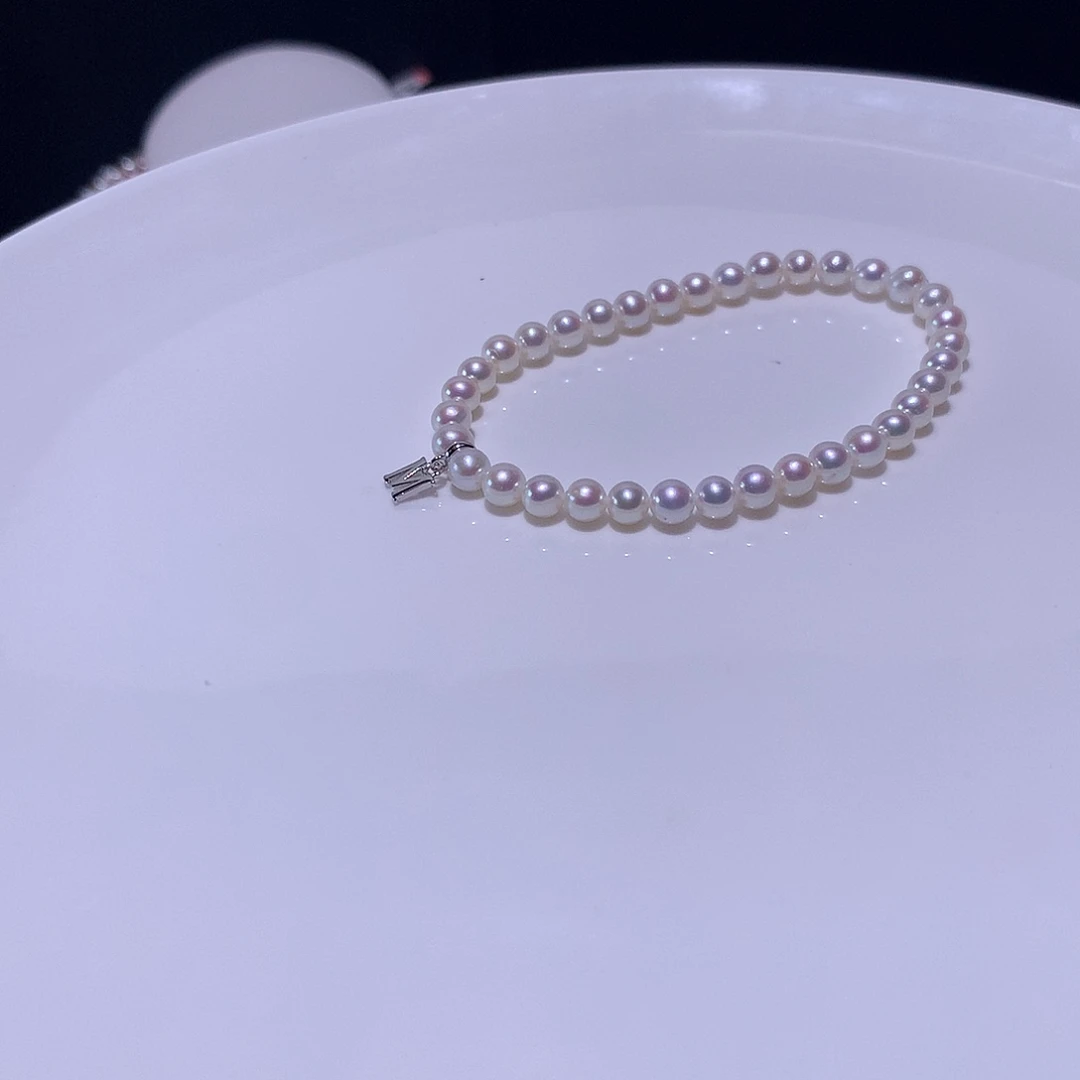 淡水珍珠银S925镶嵌颈饰7575