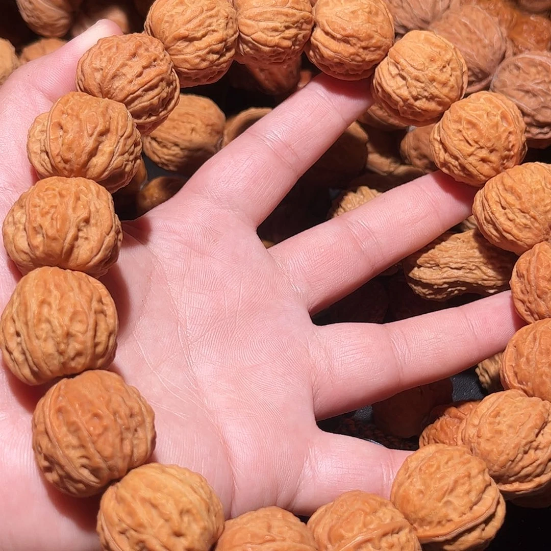 手串文玩核桃白茶荔枝纹25