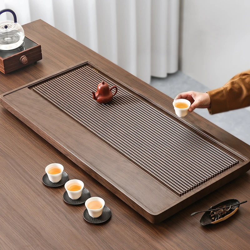 唐丰茶盘茶台新款办公室家用桌面客厅长方形茶托盘茶具干泡台高档