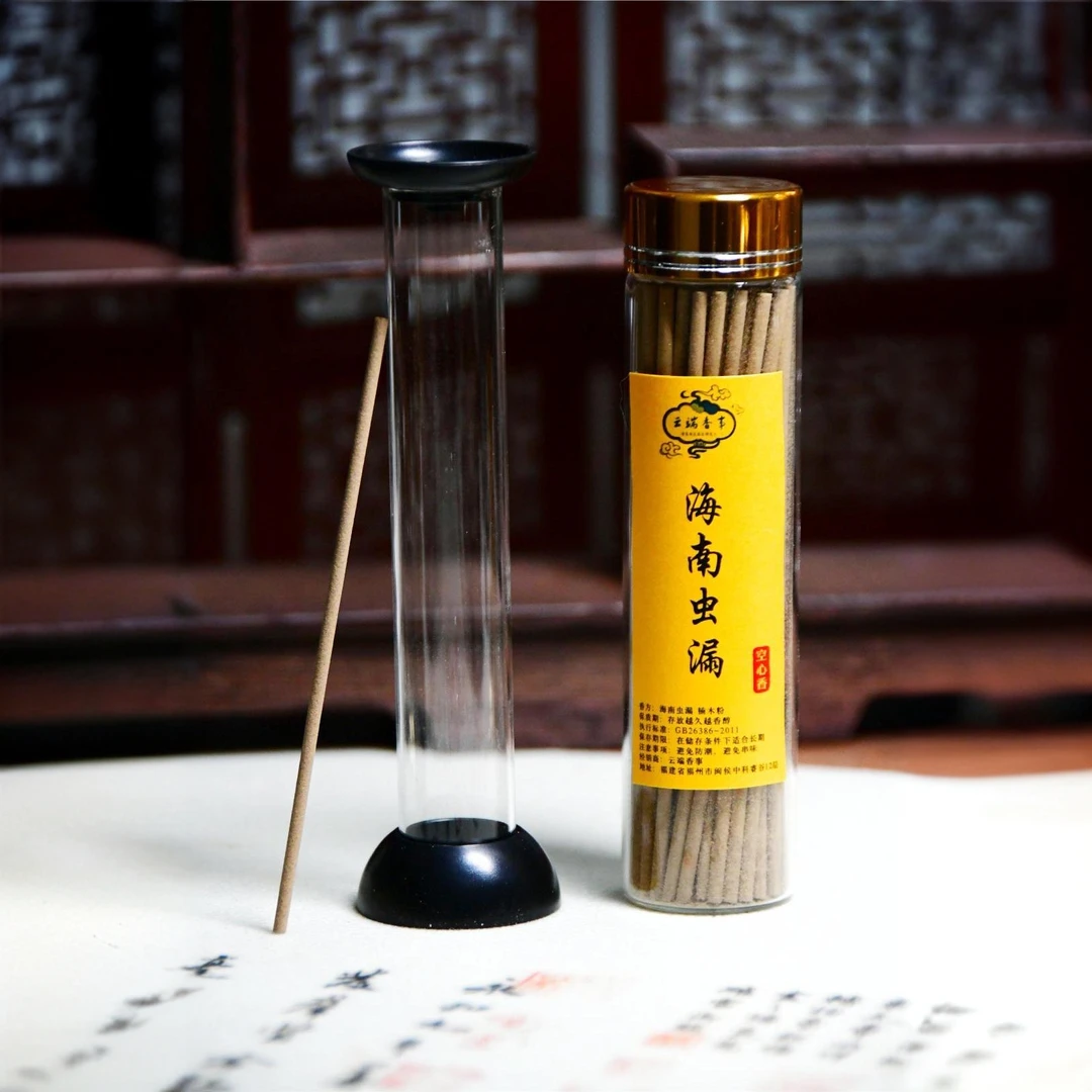 海南虫漏空心香（观赏香）， 手工制作带香坛