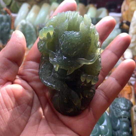 蛇纹石玉未镶嵌岫玉手把件