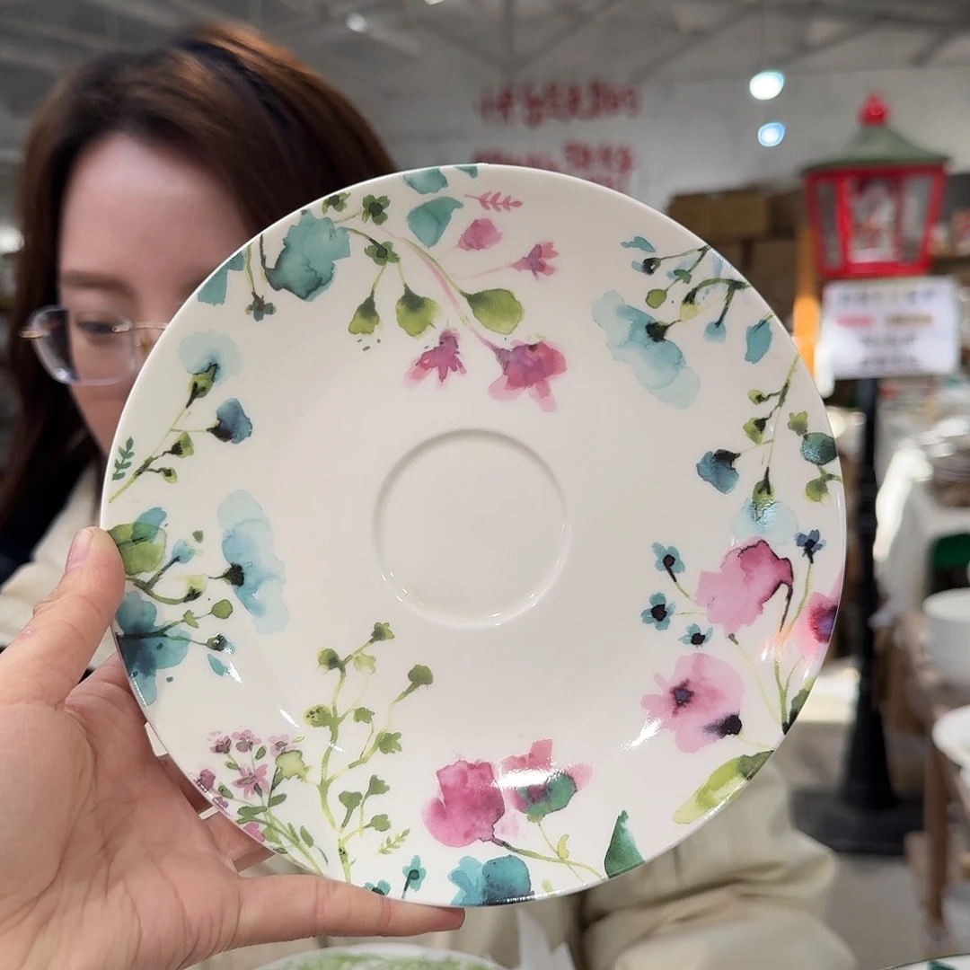 瓷骨瓷7.5英寸平盘19cm一4个外贸骨瓷