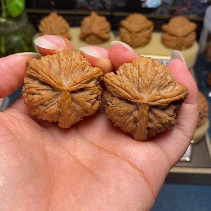 【闪购商品】把件文玩核桃跑*者白狮子三棱