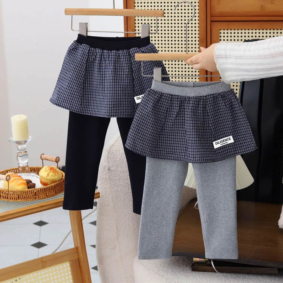 纯棉秋款女童打底裤儿童屁帘洋气时尚潮童外穿女宝宝长裤休闲裤