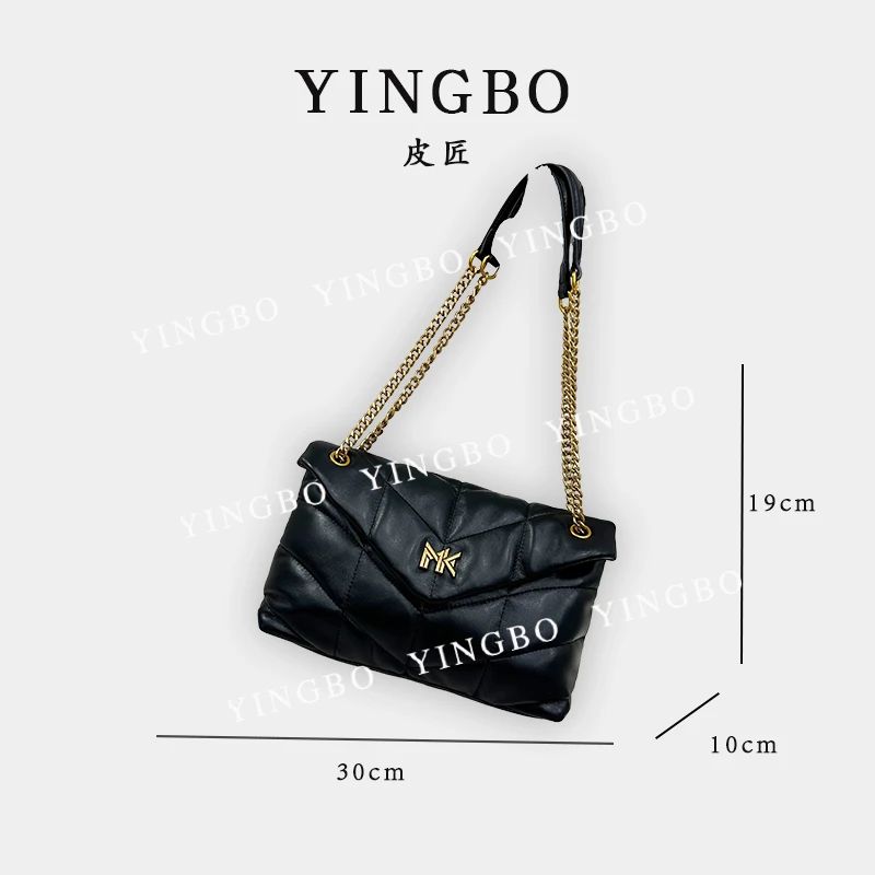 【英柏甄选】FES-5111-黑色 然与纯小众设计感时尚单肩包百搭女包