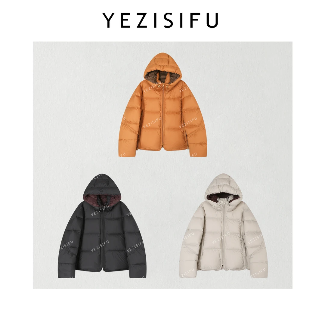 欧尼私服2025秋冬新款加厚短款连帽韩版宽松型羽绒服2511C8232