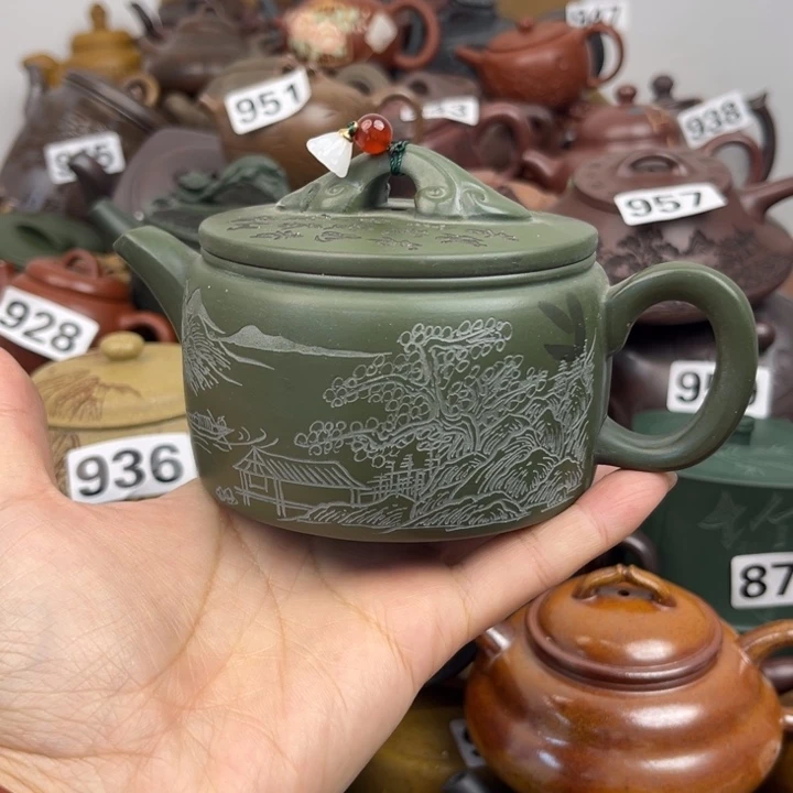 茶壶紫砂壶把跳砂