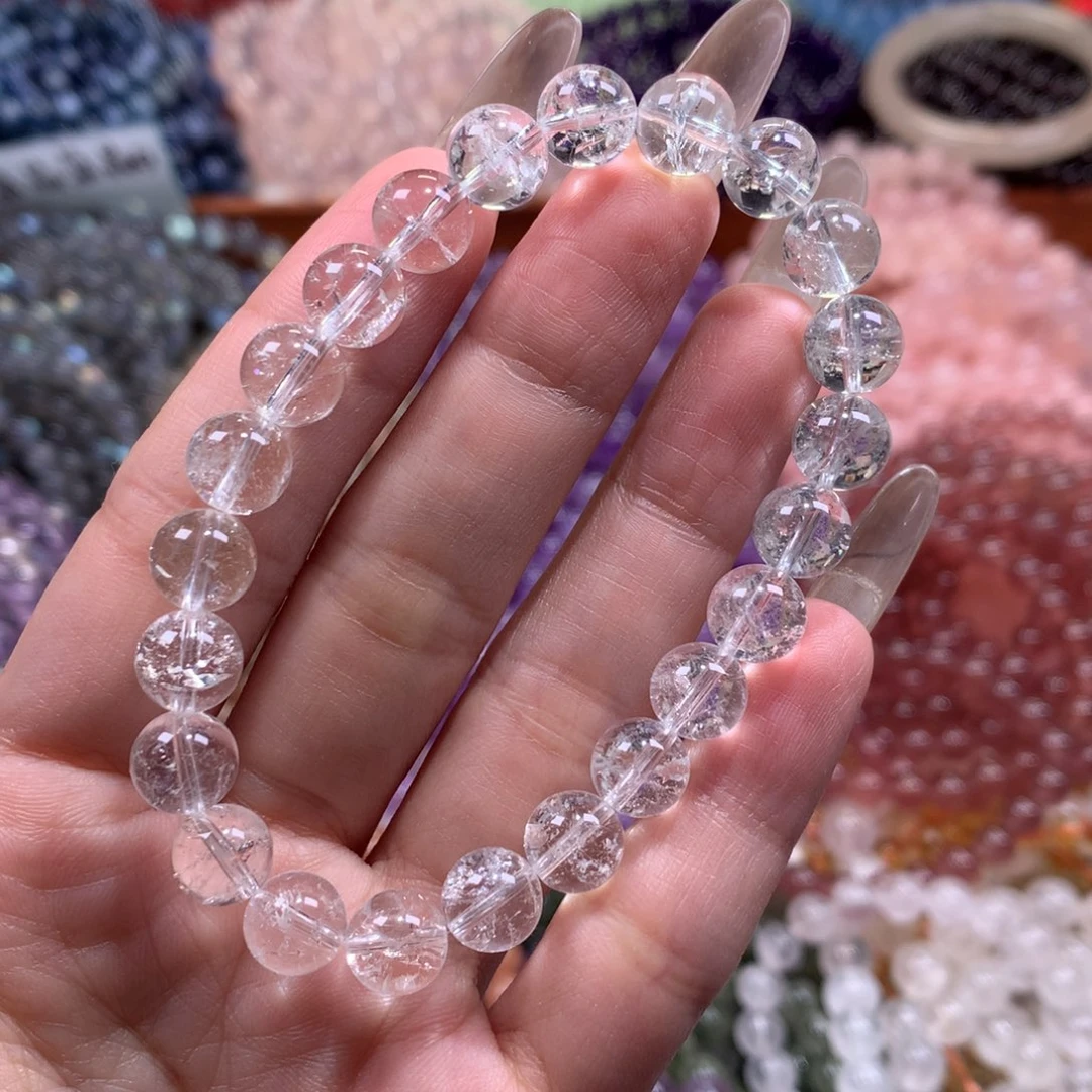 未镶嵌手链水晶爆闪白啊塞卡8