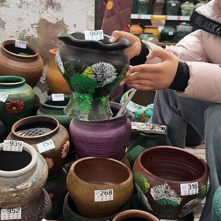 彩绘花边909高度19口径18