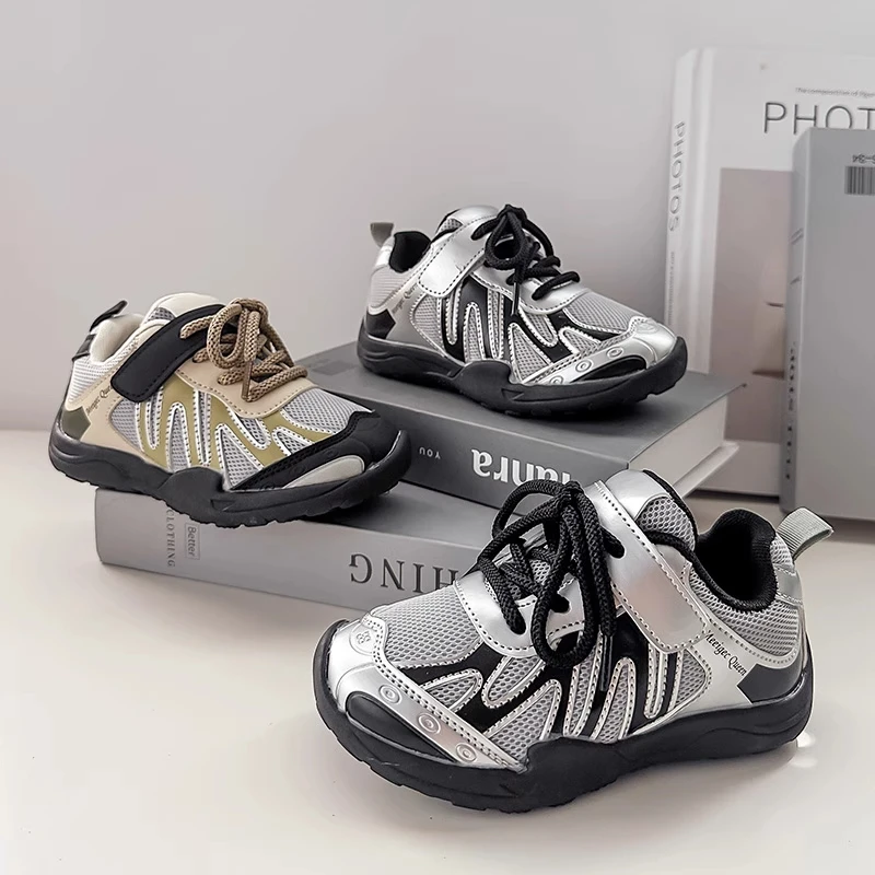 ABCABC男童运动鞋2025秋季新款男童轻便透气户外鞋学生百搭老爹鞋